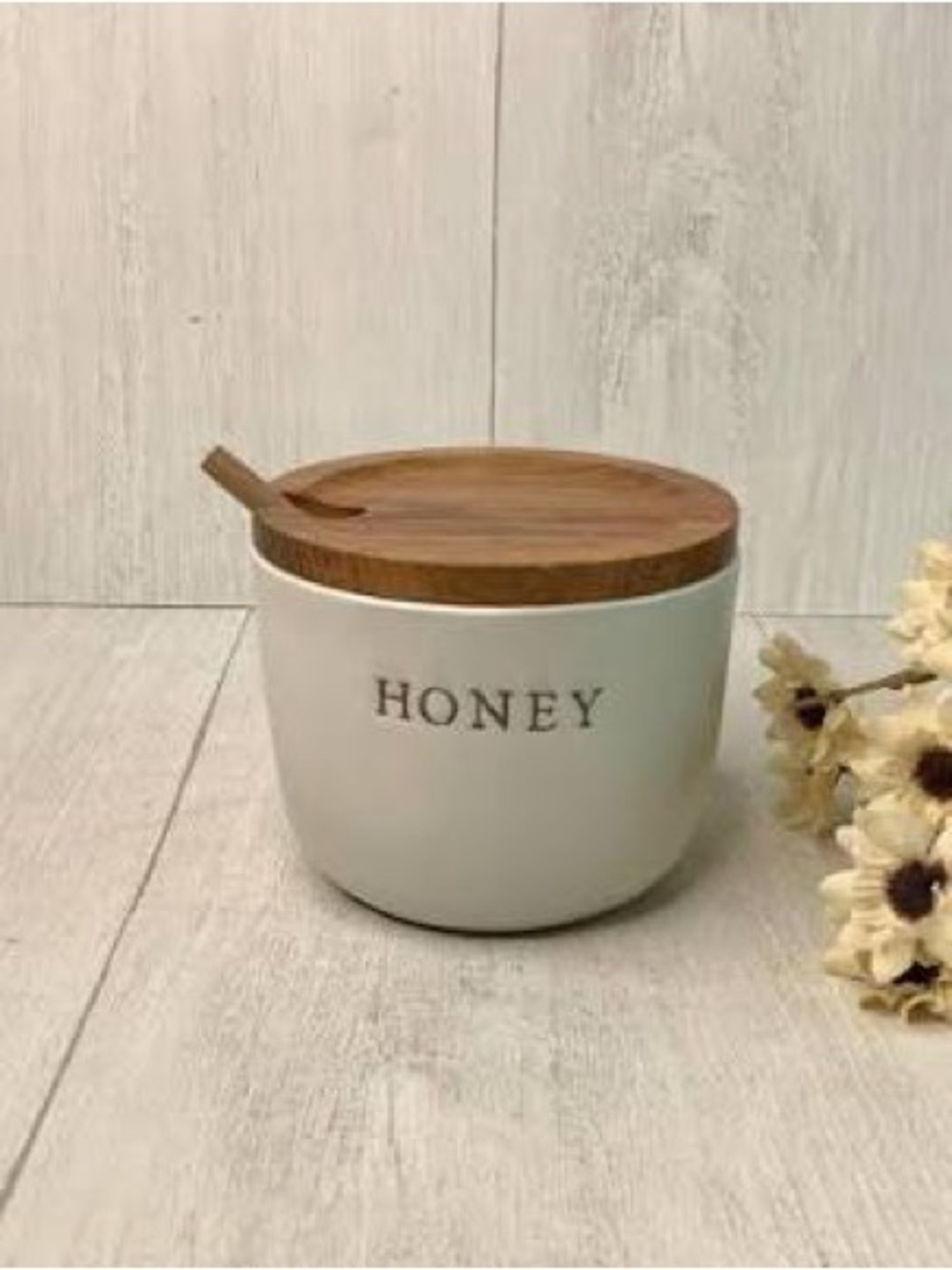 Hearth & Hand Stoneware Honey Pot w/ Dipper